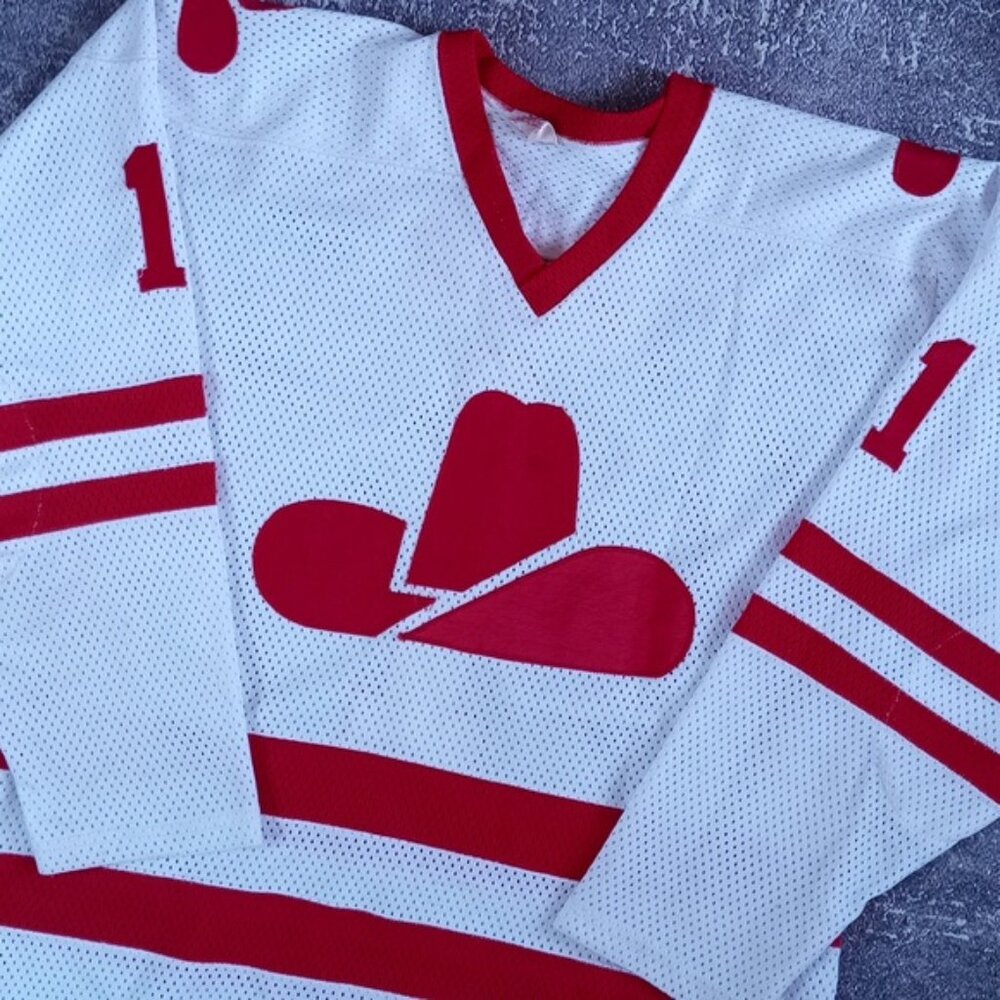 Vintage 90s/80s Calgary Cowboys Hockey Jersey TEX #1 PRO JOY WHA - Picture 3 of 9